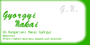 gyorgyi makai business card
