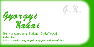 gyorgyi makai business card